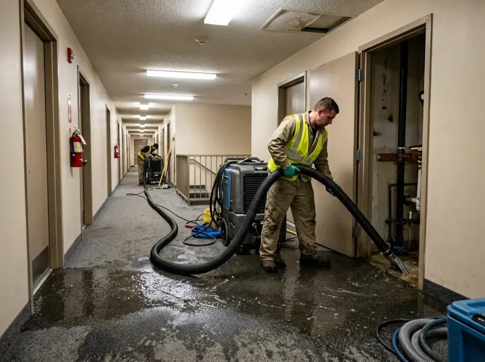 multi-unit-apartment-hallway-f-005 — frequently asked questions, Emergency Burst Pipe Water Extraction & Removal in Bellwood…
